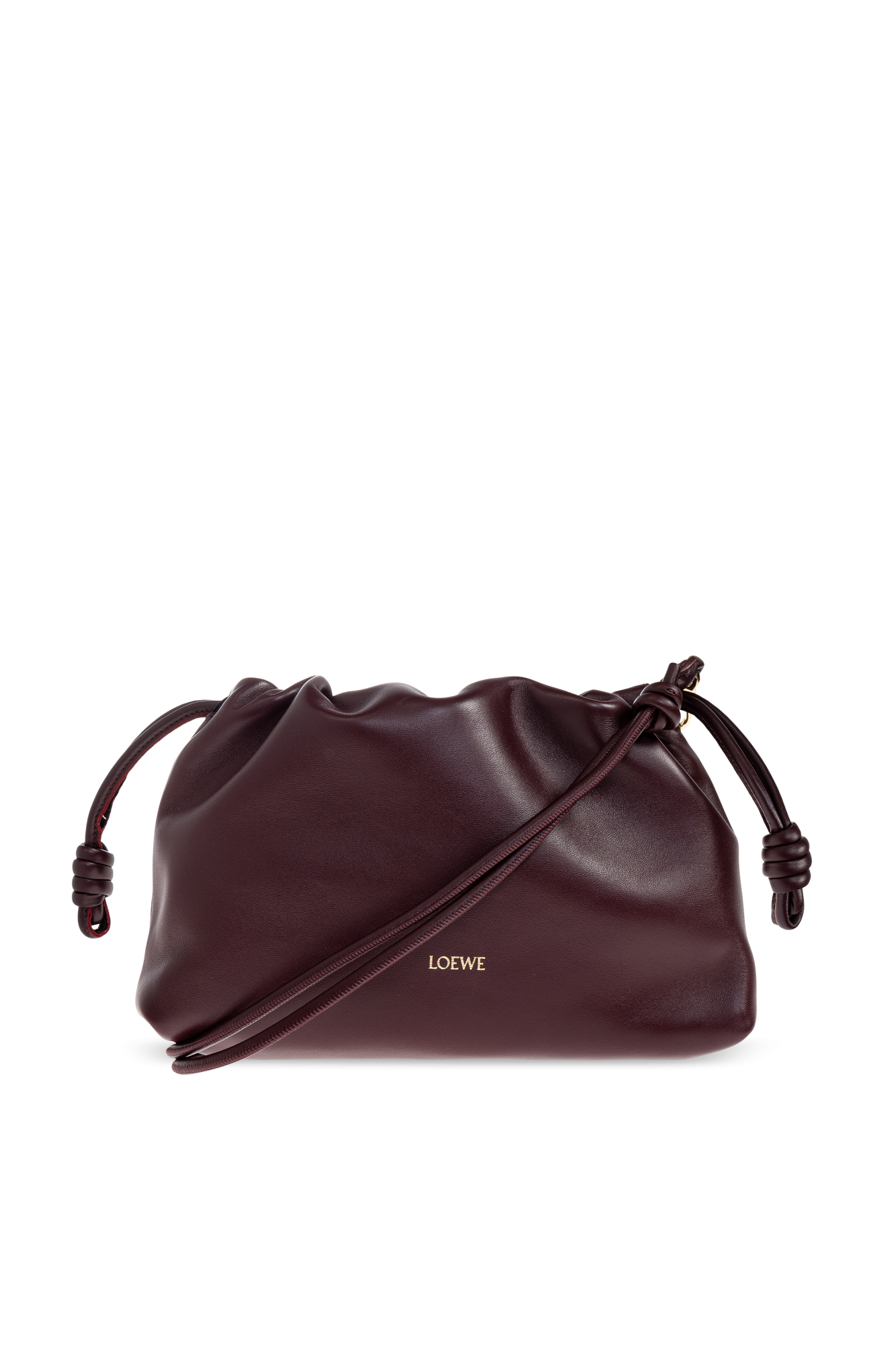 ショルダーバッグ・ポシェット LOEWE FLAMENCO PURSE MEDIUM BAG IN DARK BURGUNDY Medium Flamenco purse in mellow nappa lambskin Red - LOEWE